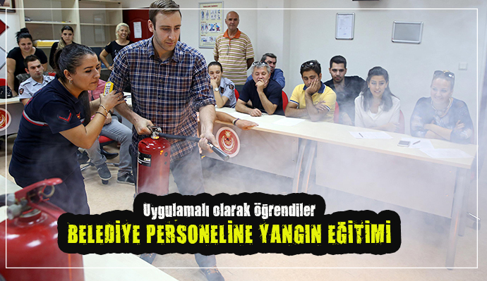 Buca Belediyesi’nden uygulamalı yangın eğitimi