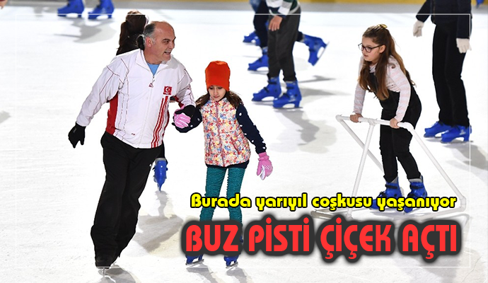 Olimpik Buz Sporları Salonu, adeta çiçek tarlasına döndü