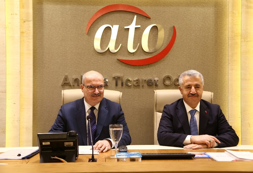 Bakan Arslan’dan ATO’ya ziyaret