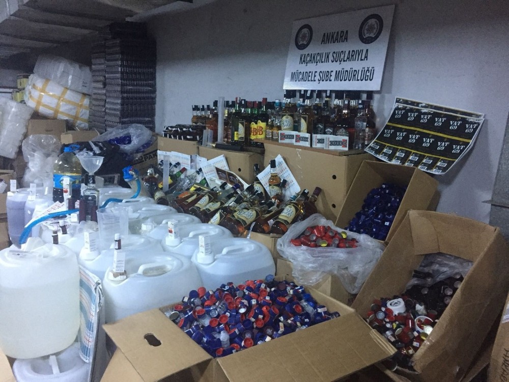 Başkent’te yılbaşı öncesi sahte içki operasyonu