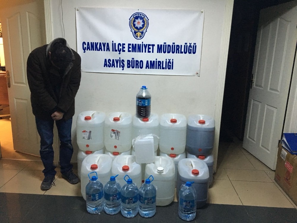 Başkent’te kaçak içki operasyonu