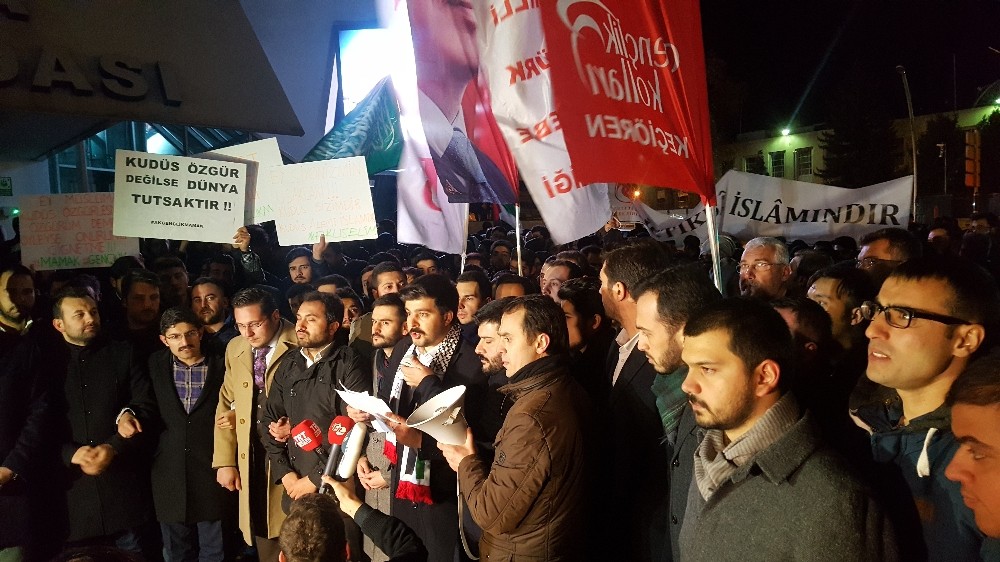 ABD Büyükelçiliği önünde “Kudüs” eylemi