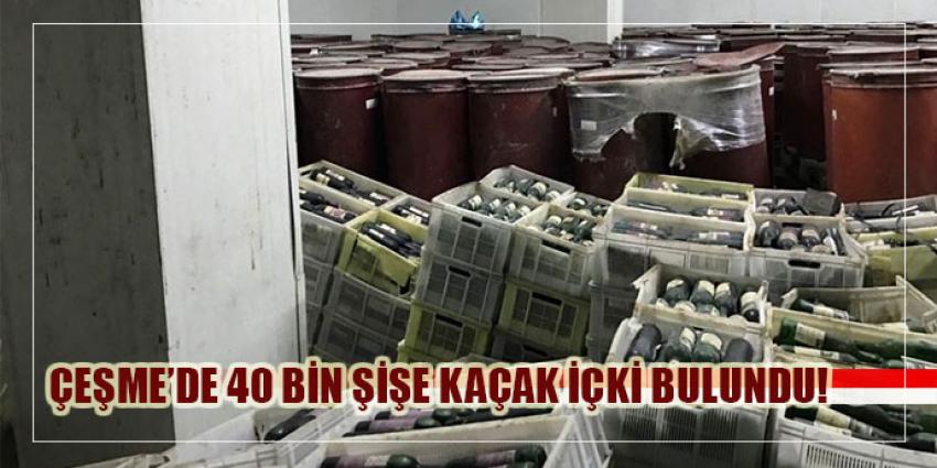 İzmir’de 40 bin şişe kaçak içki ele geçirildi