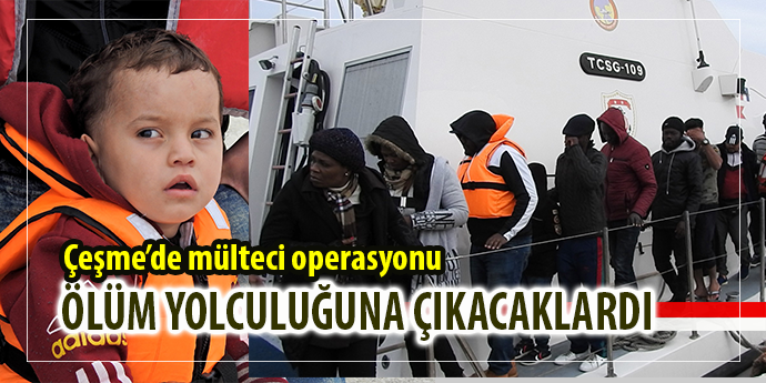 Çeşme’de ölüme yolculukta yine 104 göçmen yakalandı