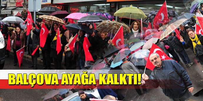 YAĞMUR ALTINDA 'HAYIR' EYLEMİ!