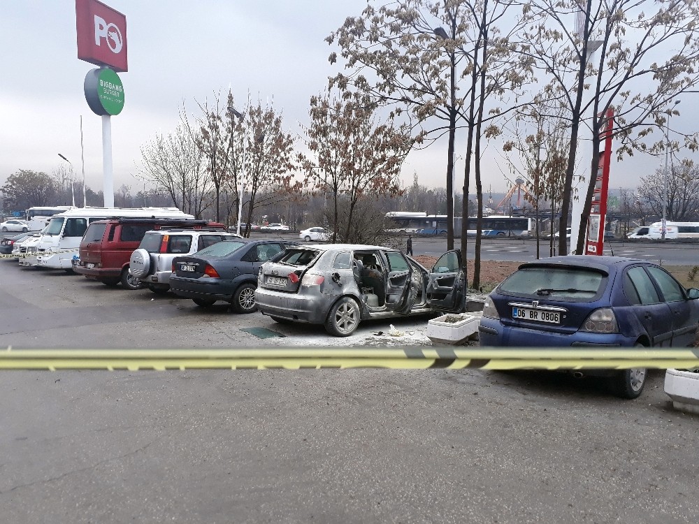 Park halindeki otomobil bomba gibi patladı: 1 yaralı