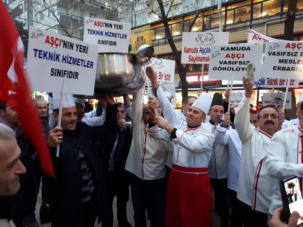 (Özel) Kamu aşçıları kazan kaldırdı