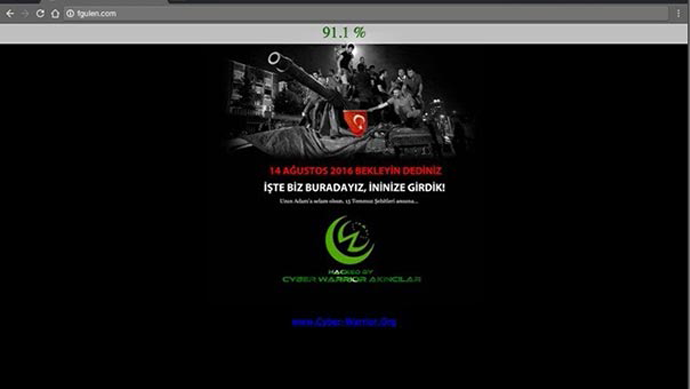 SİTESİNİ 'HACK'LEYİP FETÖ'YE ÖYLE BİR MESAJ BIRAKTILAR Kİ!