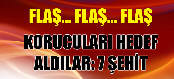 AĞRI'DA TERÖR SALDIRISI: 7 KORUCU ŞEHİT!