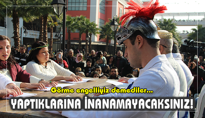 GÖRME ENGELLİLERDEN BRAİLLE ALFABESİYLE TİYATRO