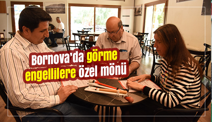 Bornova’da görme engellilere özel mönü