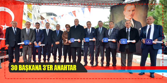 Büyükşehir’den 30 ilçeye 90 araç
