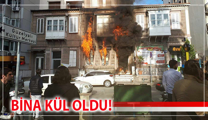 İZMİR'DE KORKUTAN YANGIN