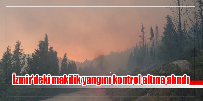 İzmir’deki makilik yangını kontrol altına alındı