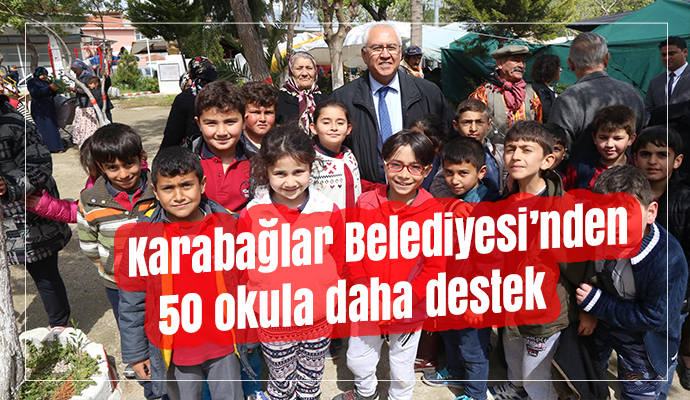Karabağlar Belediyesi’nden 50 okula daha destek