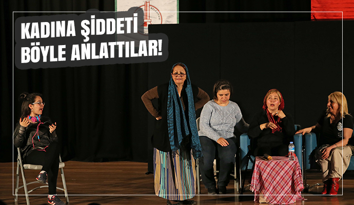 Kadına şiddete karşı anlamlı gösteri