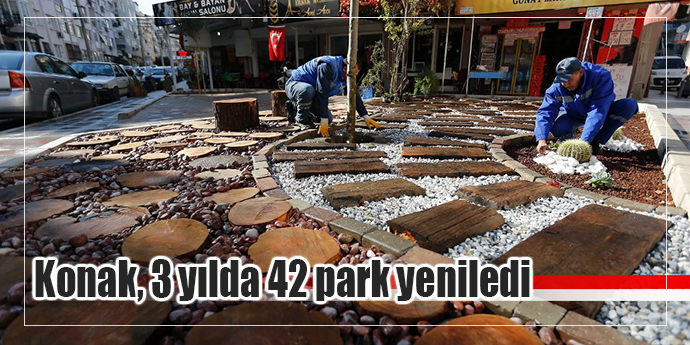 Konak’ta 3 yılda 42 park yenilendi