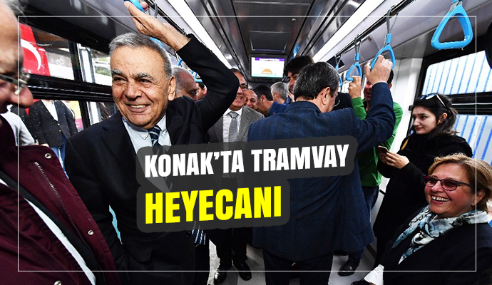 Konak Tramvayı yolculu seferlere başladı