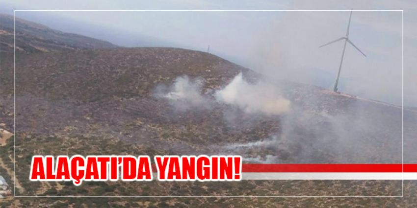 Alaçatı’da yangın