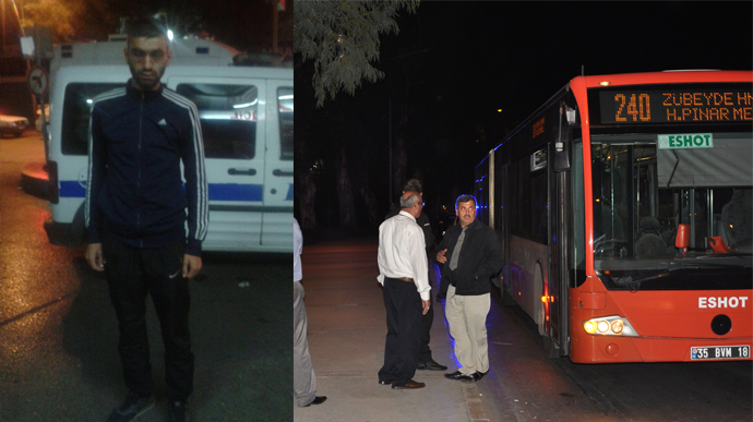 Belediye otobüsünde 2 kişiyi yakan şahıs serbest bırakıldı
