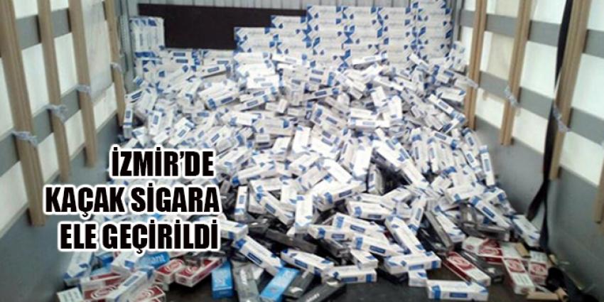 İzmir’de 330 bin paket kaçak sigara ele geçirildi