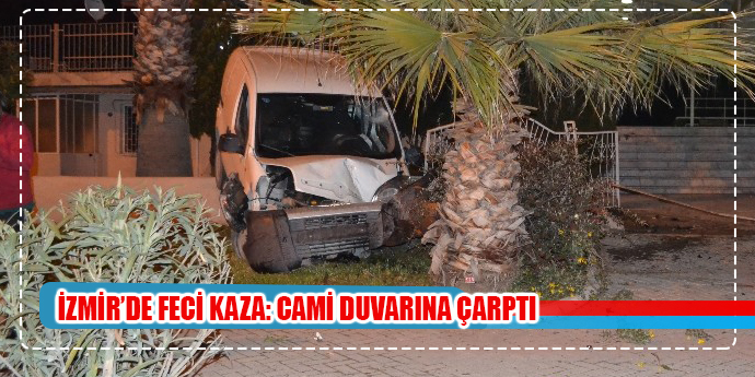Alkollü sürücü cami duvarına çarptı