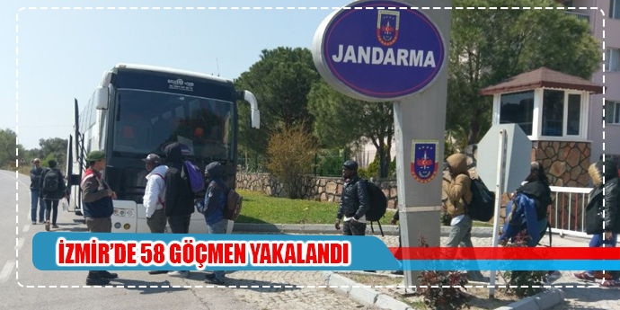 İzmir’de 58 göçmen yakalandı