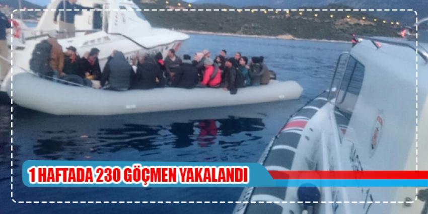 Sahil Güvenlik Komutanlığı 1 haftada 230 göçmeni yakaladı