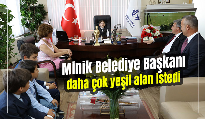 Minik Belediye Başkanı daha çok yeşil alan istedi