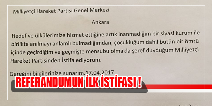 O isim partisinden istifa ettiğini duyurdu!