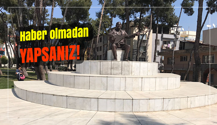 NEŞET ERTAŞ HEYKELİ NİHAYET TEMİZLENDİ