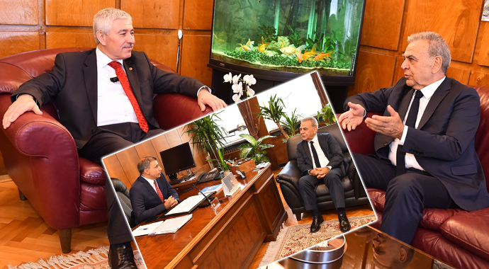 YENİ REKTÖRLERE 'HAYIRLI OLSUN' ZİYARETİ
