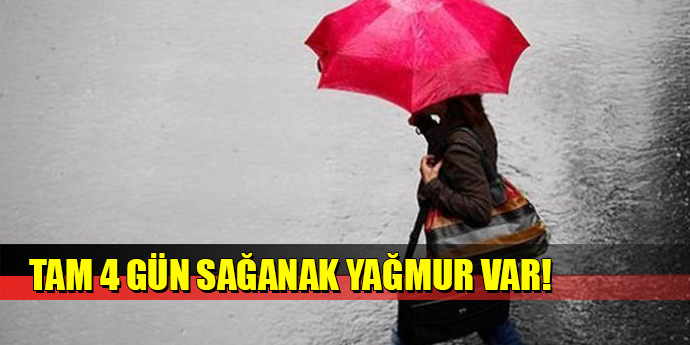 İZMİR'DE 4 GÜN BOYUNCA SAĞANAK YAĞIŞ VAR