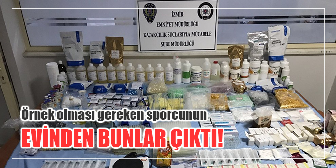 Vücut geliştirme sporcusunun villasında sahte ilaç imalatı