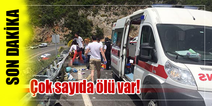 Muğla'da tur otobüsü devrildi! Çok sayıda ölü var