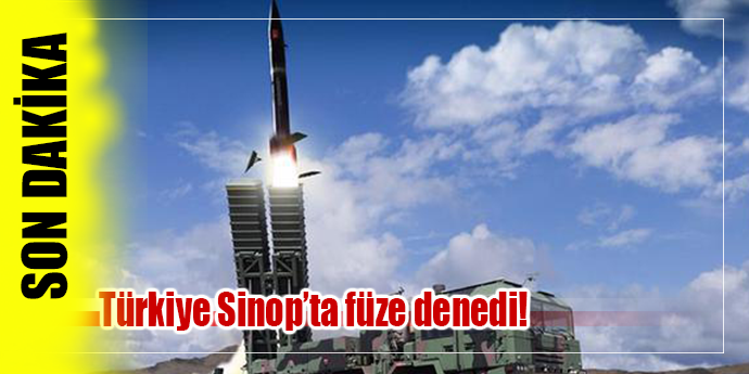 Türkiye Sinop'ta füze denemesi yaptı