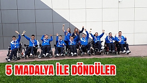 5 madalya ile döndüler