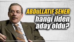 Abdüllatif Şener hangi ilden aday oldu?