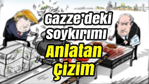 Çizerler Gazze'deki soykırımı ve Kudüs'te barışın baltalanışını işte böyle gözler önüne serdiler...
