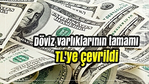 Döviz varlıklarının tamamı TL'ye çevrildi