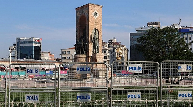 TAKSİM'DE GÜVENLİK ÖNLEMLERİ ALINDI