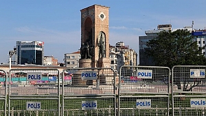 TAKSİM'DE GÜVENLİK ÖNLEMLERİ ALINDI