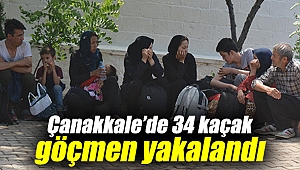 Çanakkale'de 34 kaçak göçmen yakalandı