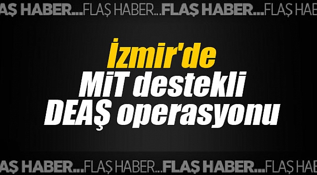 İzmir'de MİT destekli DEAŞ operasyonu