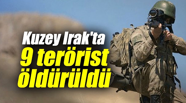 Kuzey Irak'ta 9 terörist öldürüldü