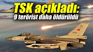 TSK açıkladı: 9 terörist daha öldürüldü