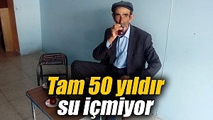 50 yıldır su içmiyor