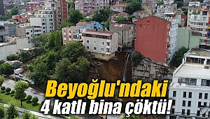 Beyoğlu'ndaki 4 katlı bina çöktü!
