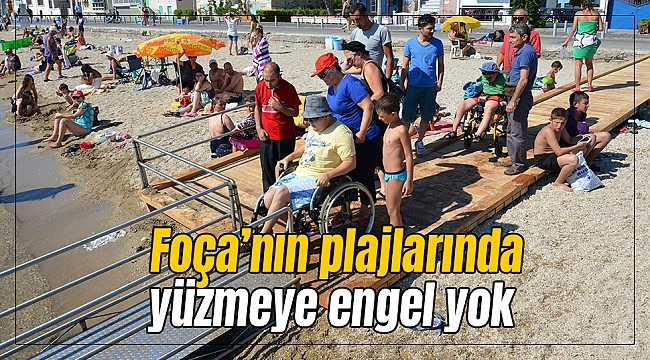 Foça’nın plajlarında yüzmeye engel yok