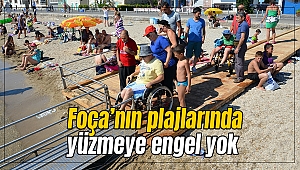 Foça’nın plajlarında yüzmeye engel yok